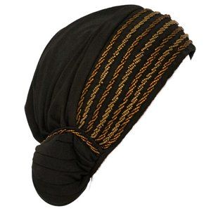 Green and Gold Hand Women Turban
